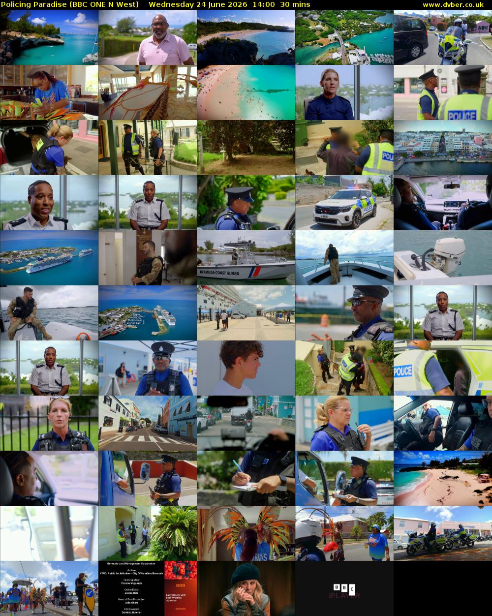 Policing Paradise (BBC ONE N West) Wednesday 24 June 2026 14:00 - 14:30