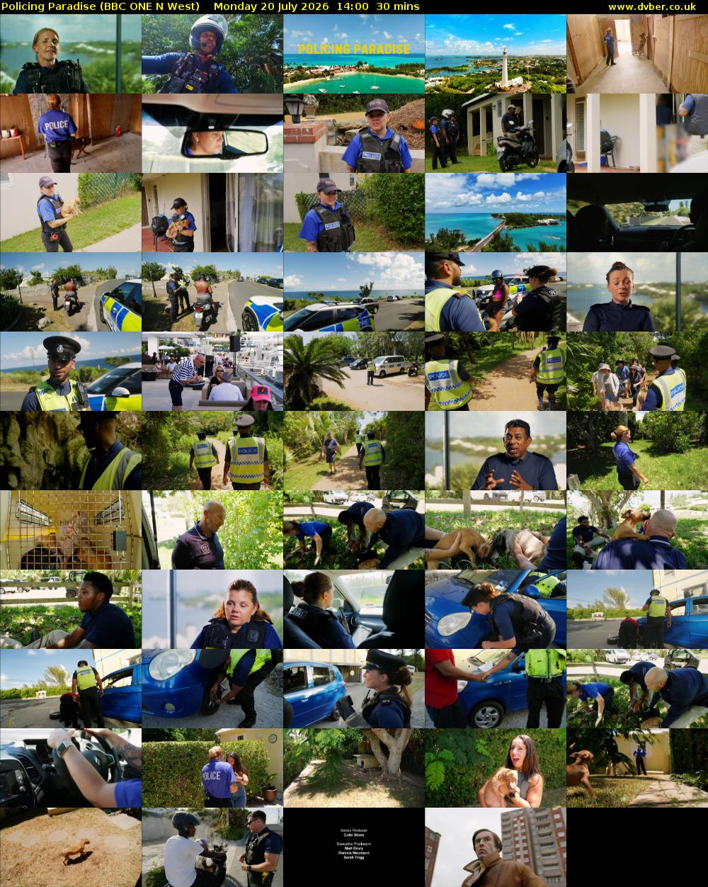 Policing Paradise (BBC ONE N West) Monday 20 July 2026 14:00 - 14:30