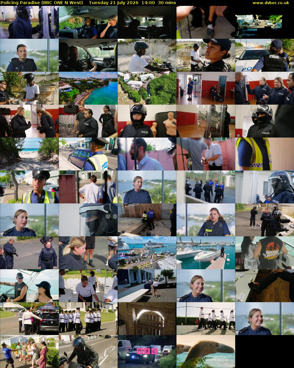Policing Paradise (BBC ONE N West) Tuesday 21 July 2026 14:00 - 14:30