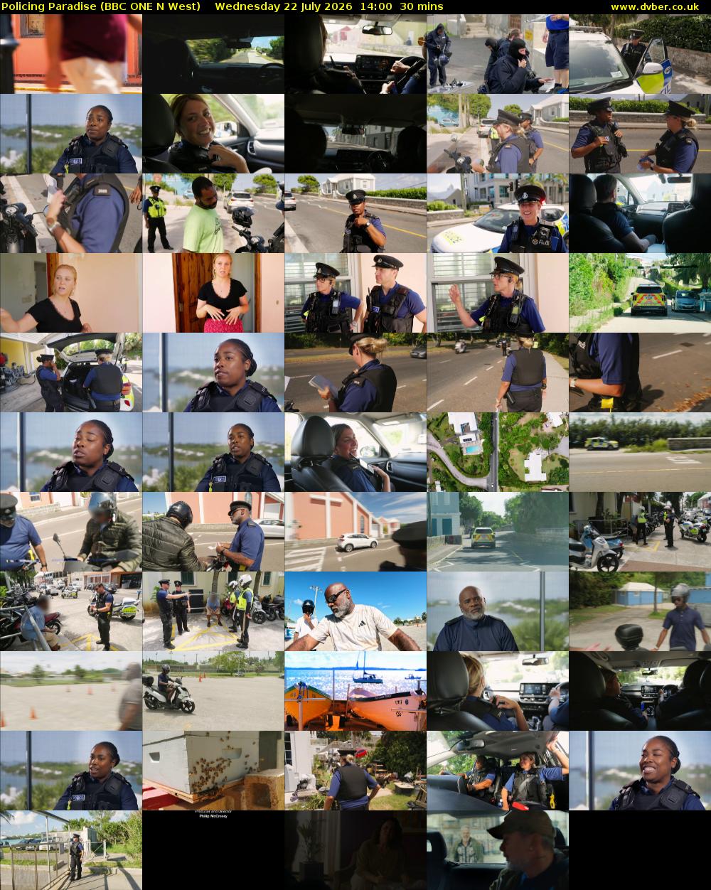Policing Paradise (BBC ONE N West) Wednesday 22 July 2026 14:00 - 14:30