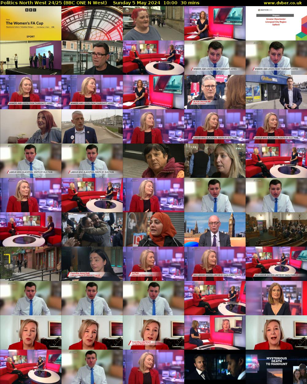 Politics North West 24/25 (BBC ONE N West) Sunday 5 May 2024 10:00 - 10:30