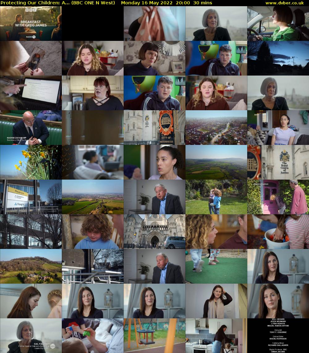 Protecting Our Children: A... (BBC ONE N West) Monday 16 May 2022 20:00 - 20:30