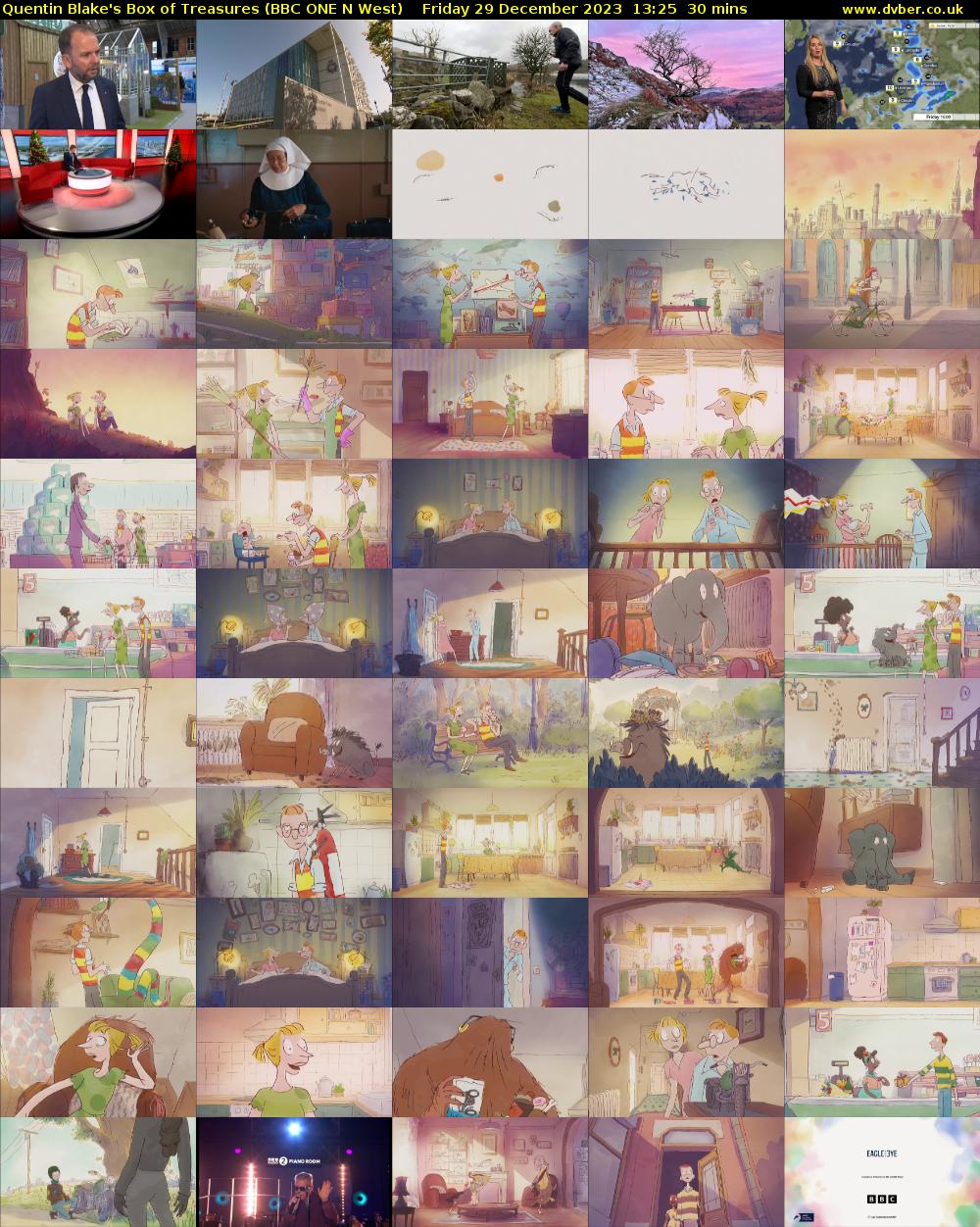 Quentin Blake's Box of Treasures (BBC ONE N West) Friday 29 December 2023 13:25 - 13:55