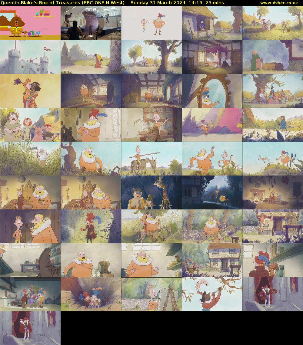 Quentin Blake's Box of Treasures (BBC ONE N West) Sunday 31 March 2024 14:15 - 14:40
