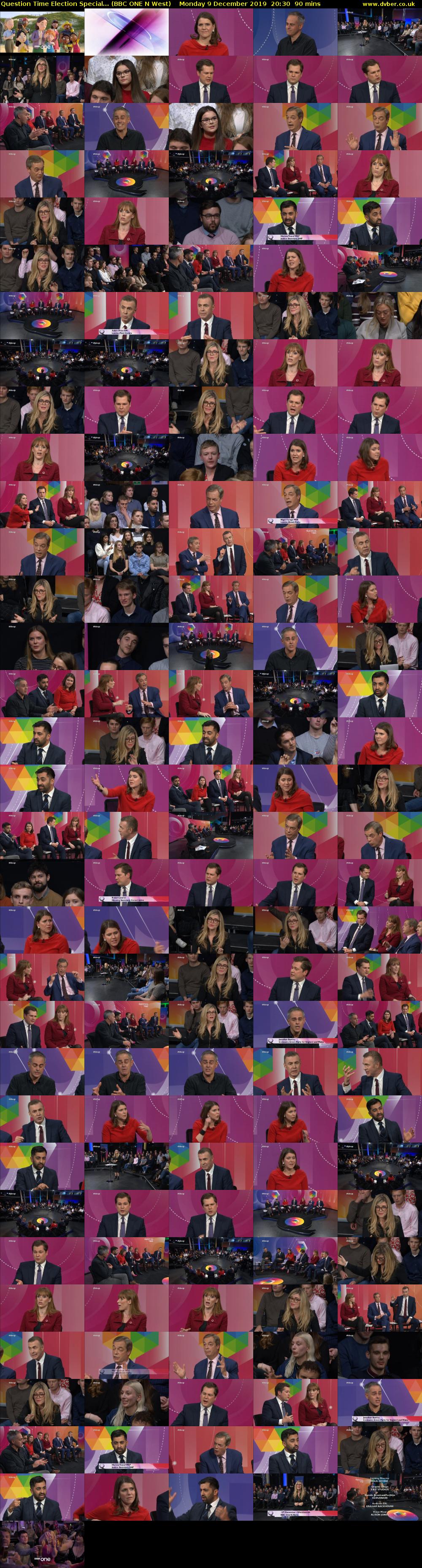 Question Time Election Special... (BBC ONE N West) Monday 9 December 2019 20:30 - 22:00