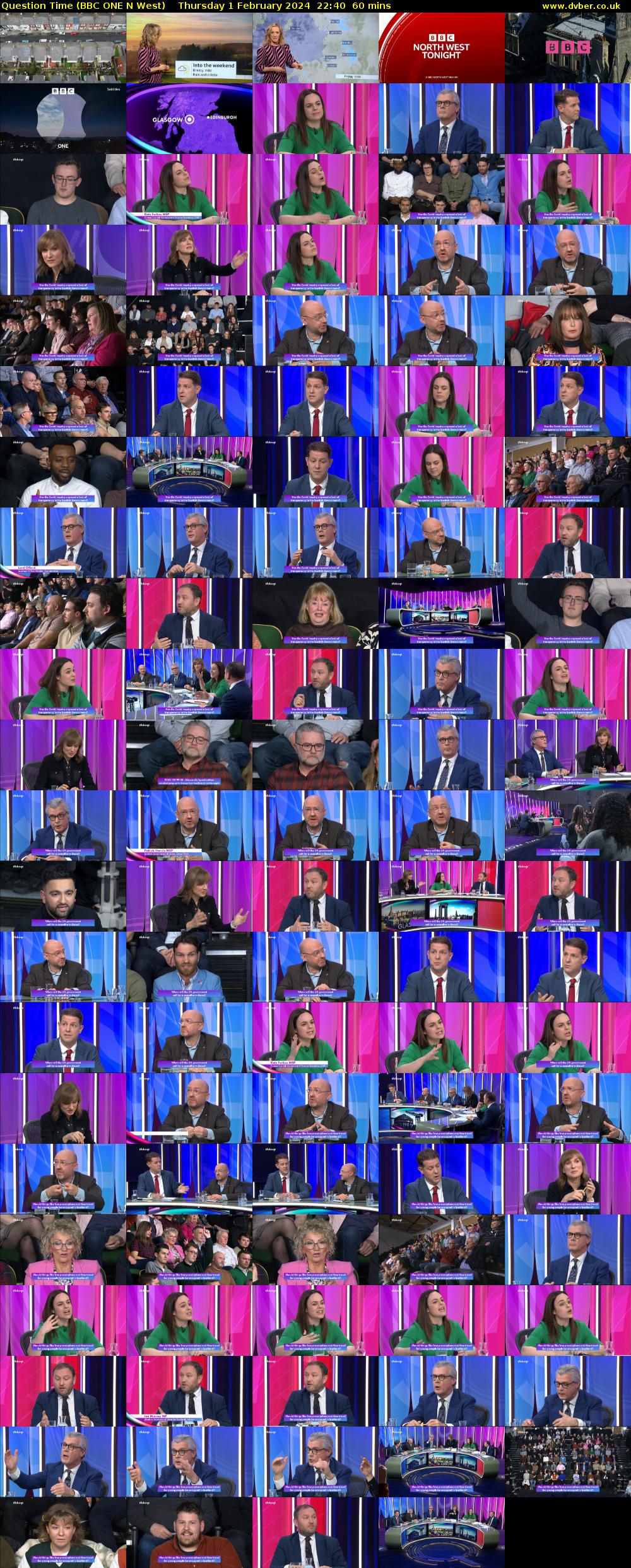 Question Time (BBC ONE N West) Thursday 1 February 2024 22:40 - 23:40