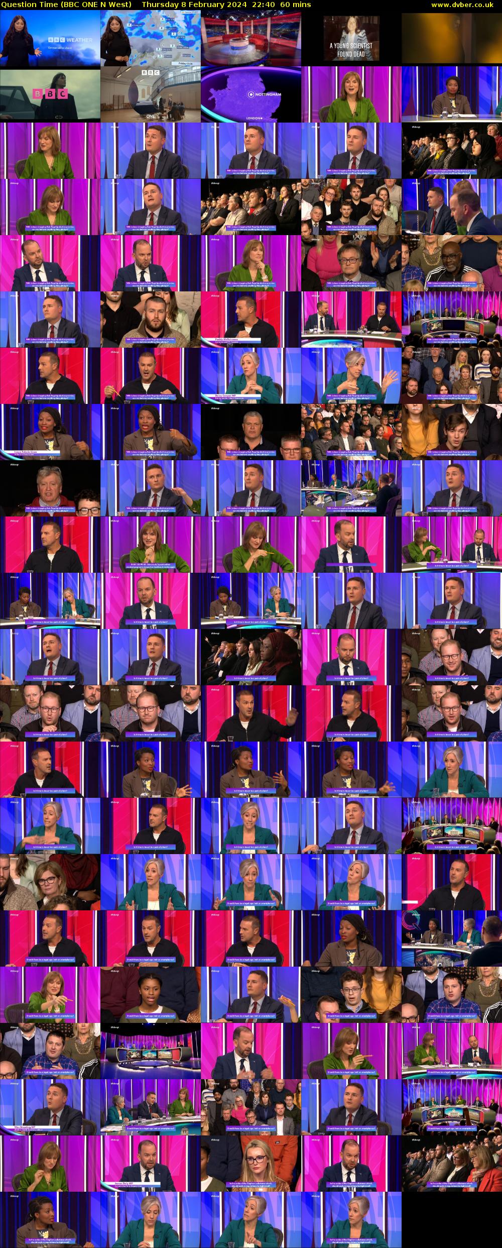 Question Time (BBC ONE N West) Thursday 8 February 2024 22:40 - 23:40