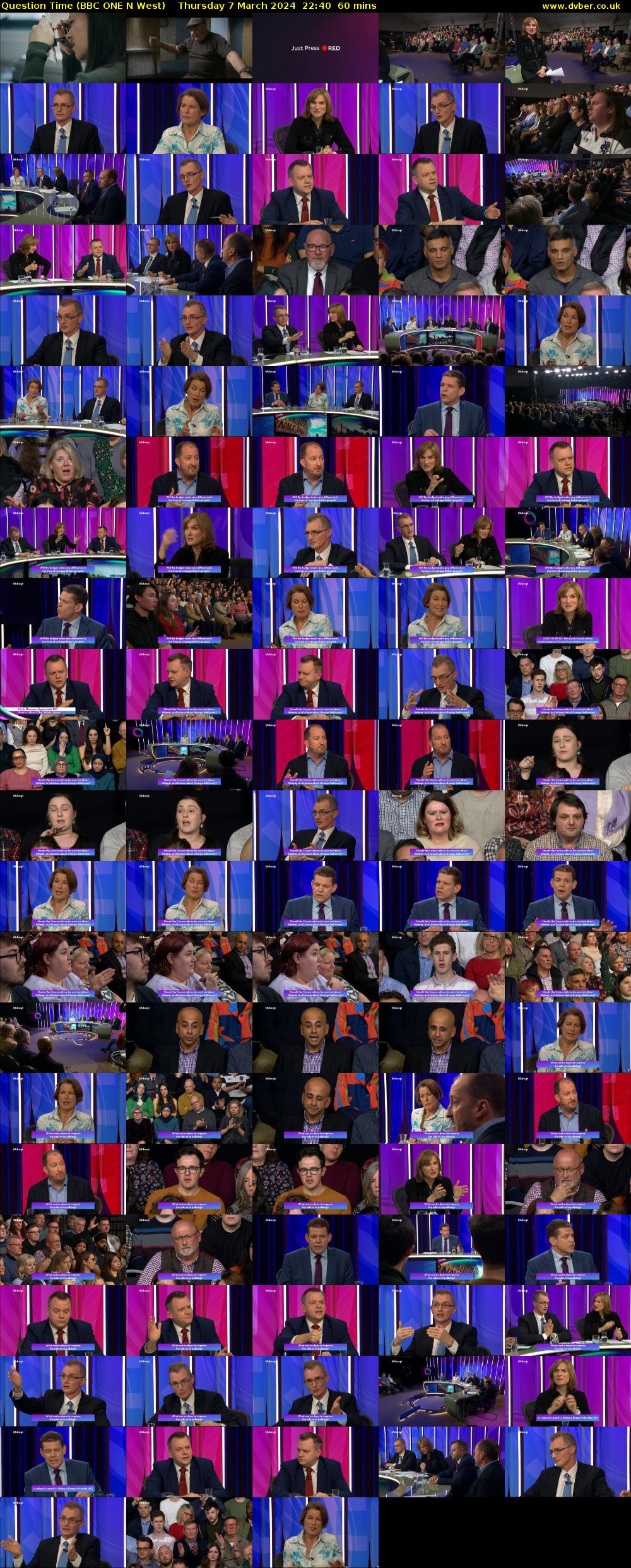 Question Time (BBC ONE N West) Thursday 7 March 2024 22:40 - 23:40