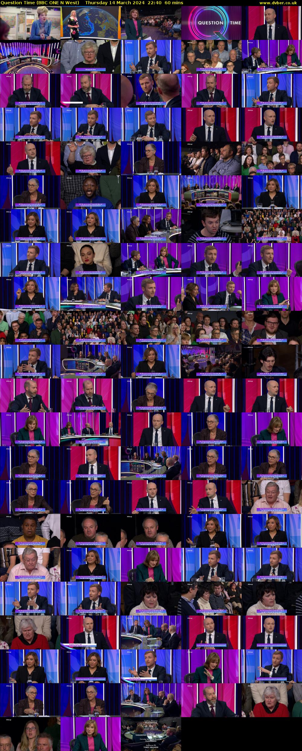Question Time (BBC ONE N West) Thursday 14 March 2024 22:40 - 23:40