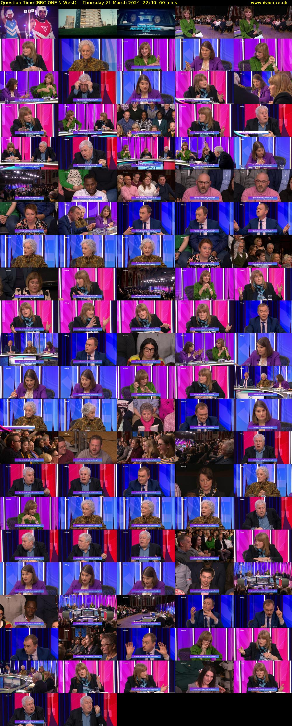 Question Time (BBC ONE N West) Thursday 21 March 2024 22:40 - 23:40