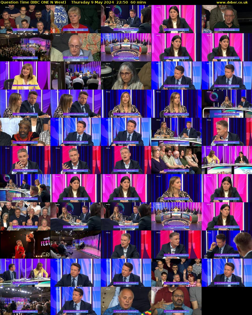 Question Time (BBC ONE N West) Thursday 9 May 2024 22:50 - 23:50