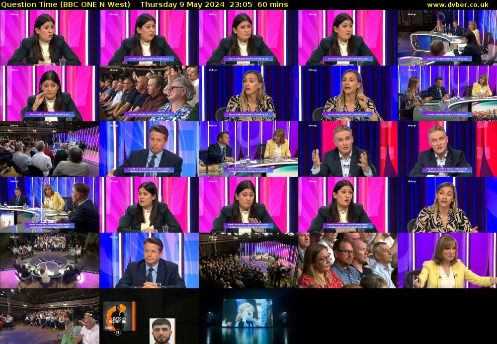 Question Time (BBC ONE N West) Thursday 9 May 2024 23:05 - 00:05
