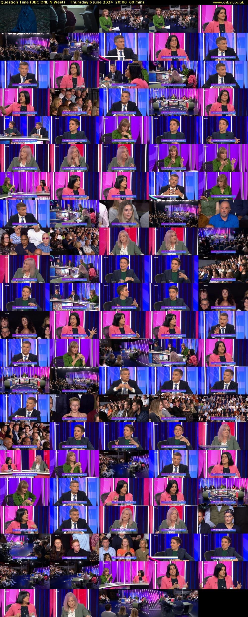 Question Time (BBC ONE N West) Thursday 6 June 2024 20:00 - 21:00
