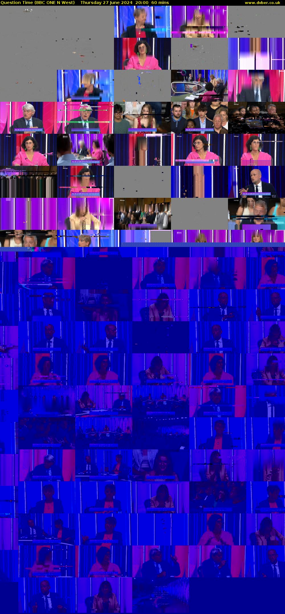 Question Time (BBC ONE N West) Thursday 27 June 2024 20:00 - 21:00
