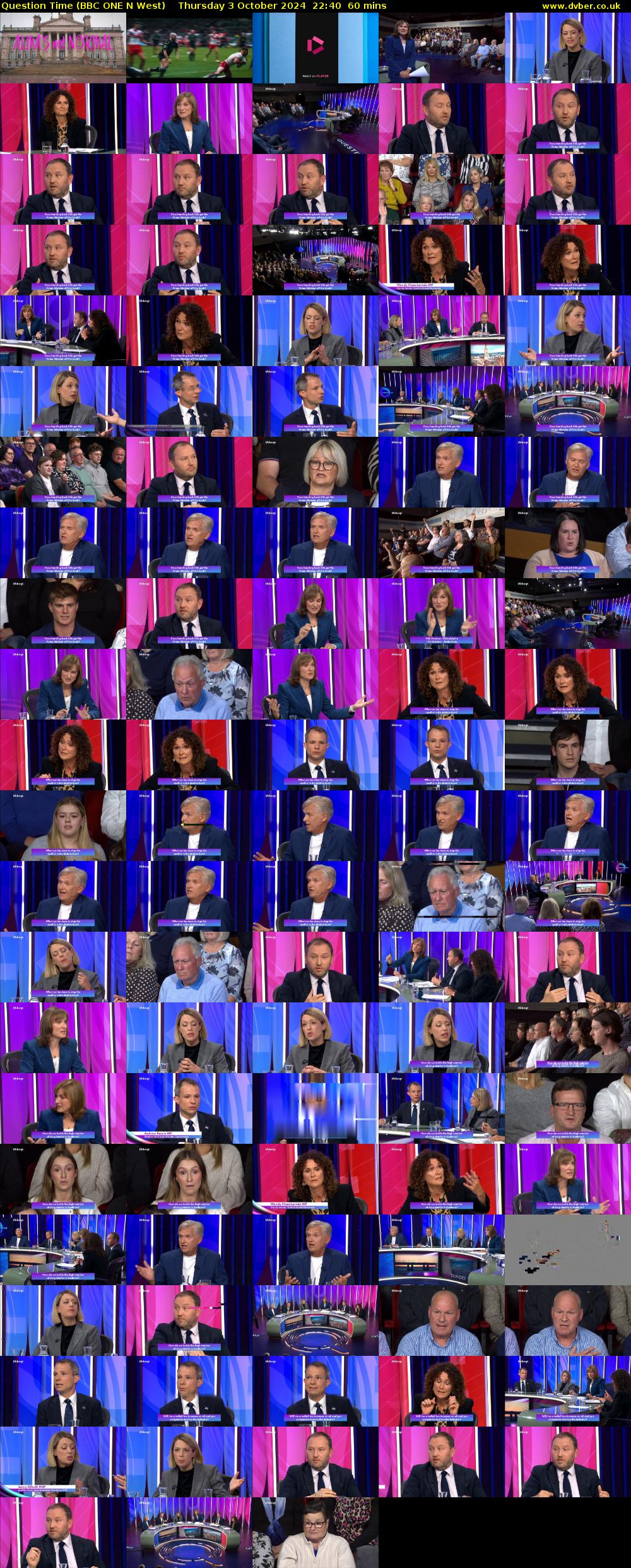 Question Time (BBC ONE N West) Thursday 3 October 2024 22:40 - 23:40