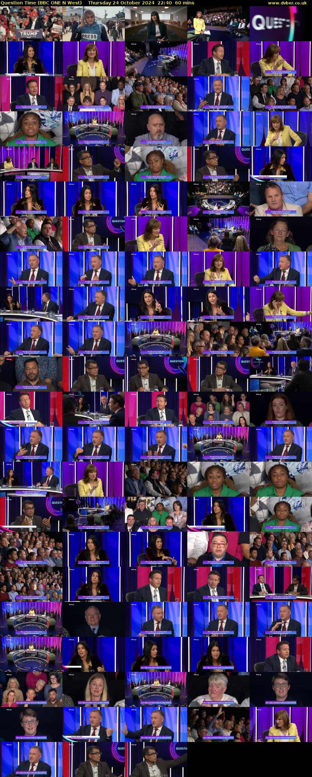 Question Time (BBC ONE N West) Thursday 24 October 2024 22:40 - 23:40
