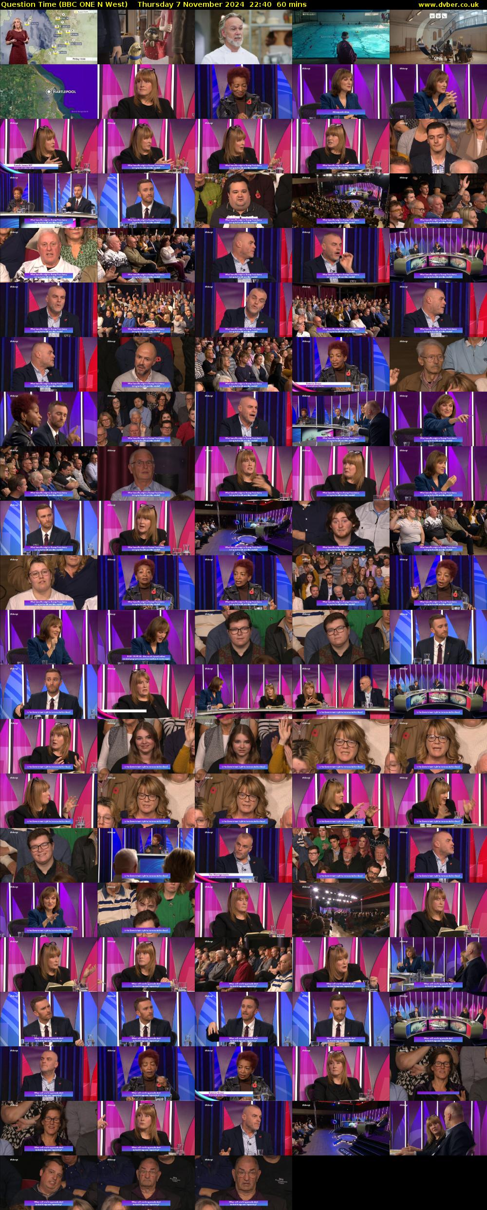 Question Time (BBC ONE N West) Thursday 7 November 2024 22:40 - 23:40