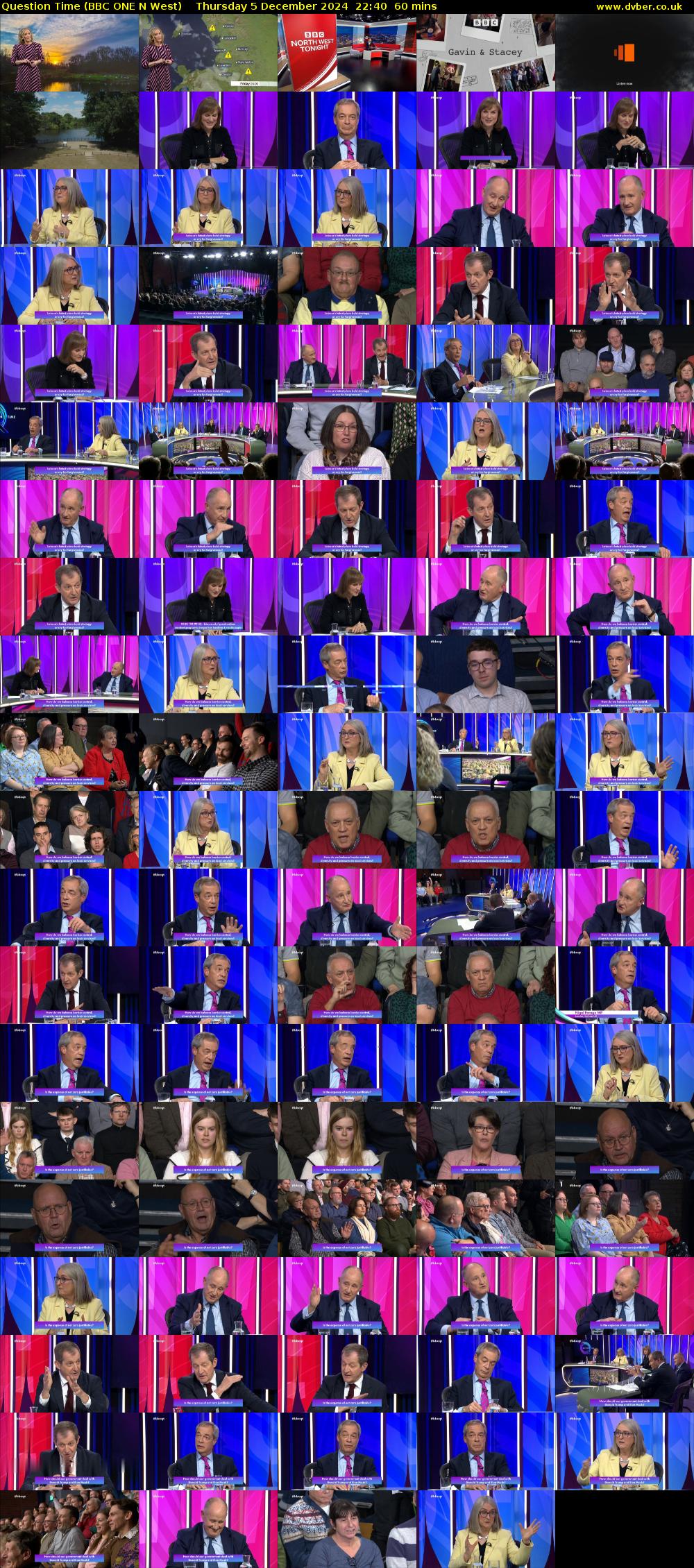 Question Time (BBC ONE N West) Thursday 5 December 2024 22:40 - 23:40