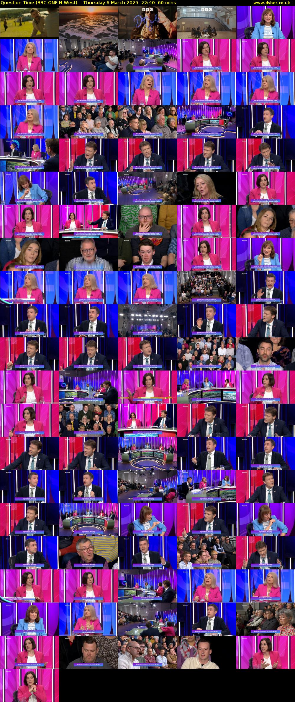 Question Time (BBC ONE N West) Thursday 6 March 2025 22:40 - 23:40