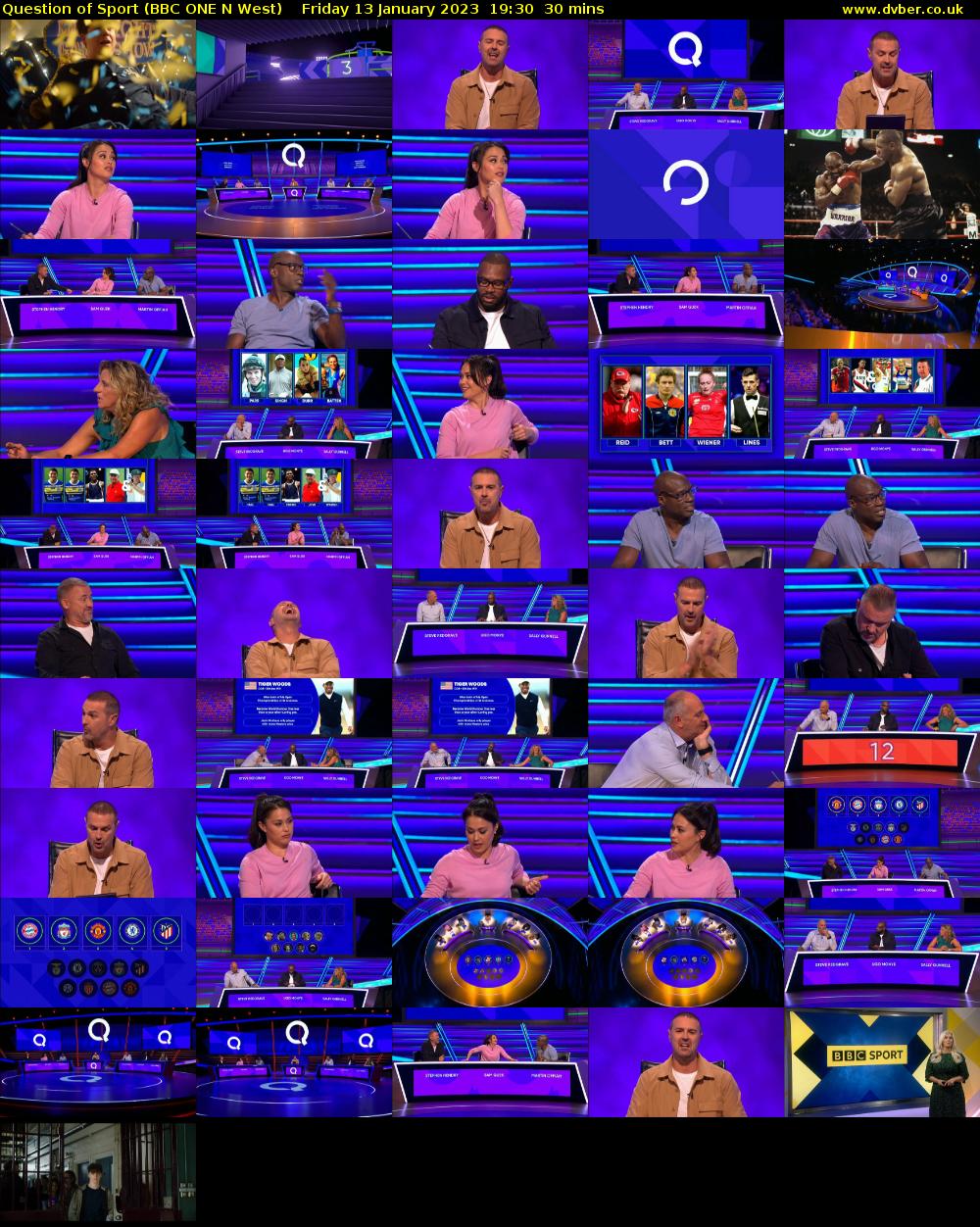Question of Sport (BBC ONE N West) Friday 13 January 2023 19:30 - 20:00