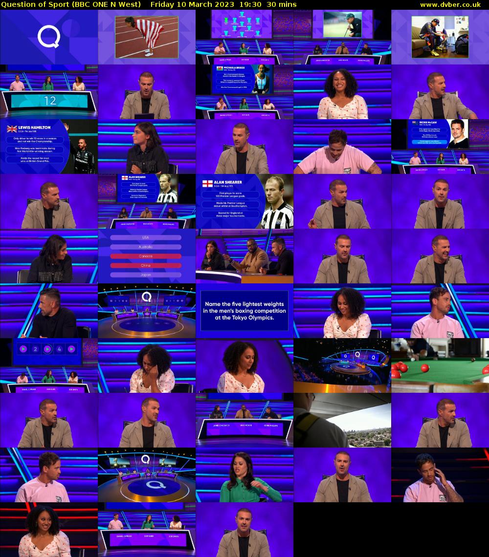 Question of Sport (BBC ONE N West) Friday 10 March 2023 19:30 - 20:00