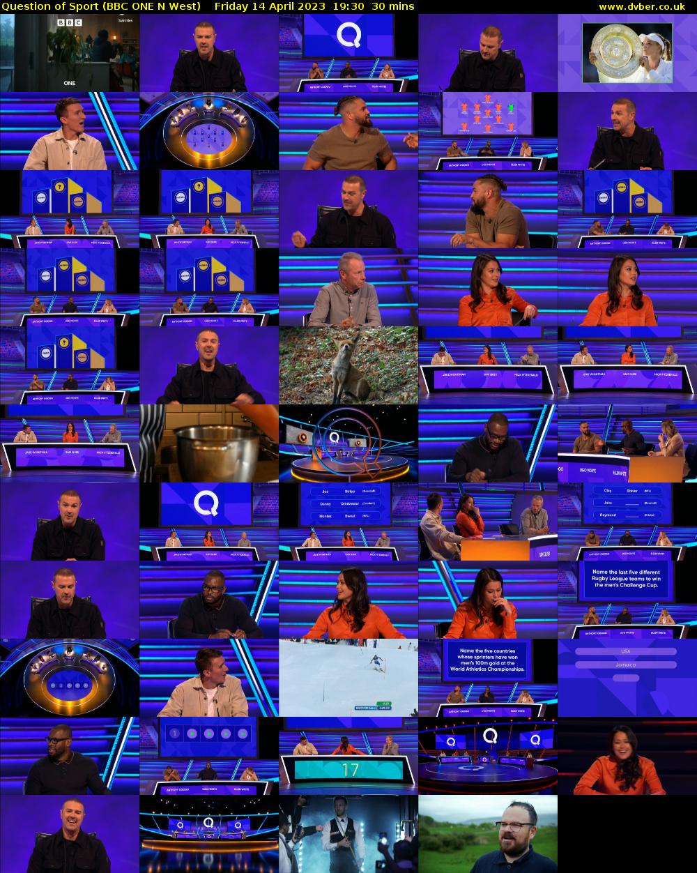 Question of Sport (BBC ONE N West) Friday 14 April 2023 19:30 - 20:00