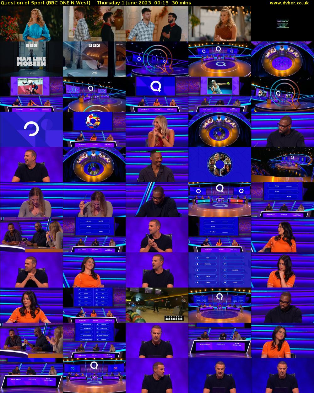 Question of Sport (BBC ONE N West) Thursday 1 June 2023 00:15 - 00:45