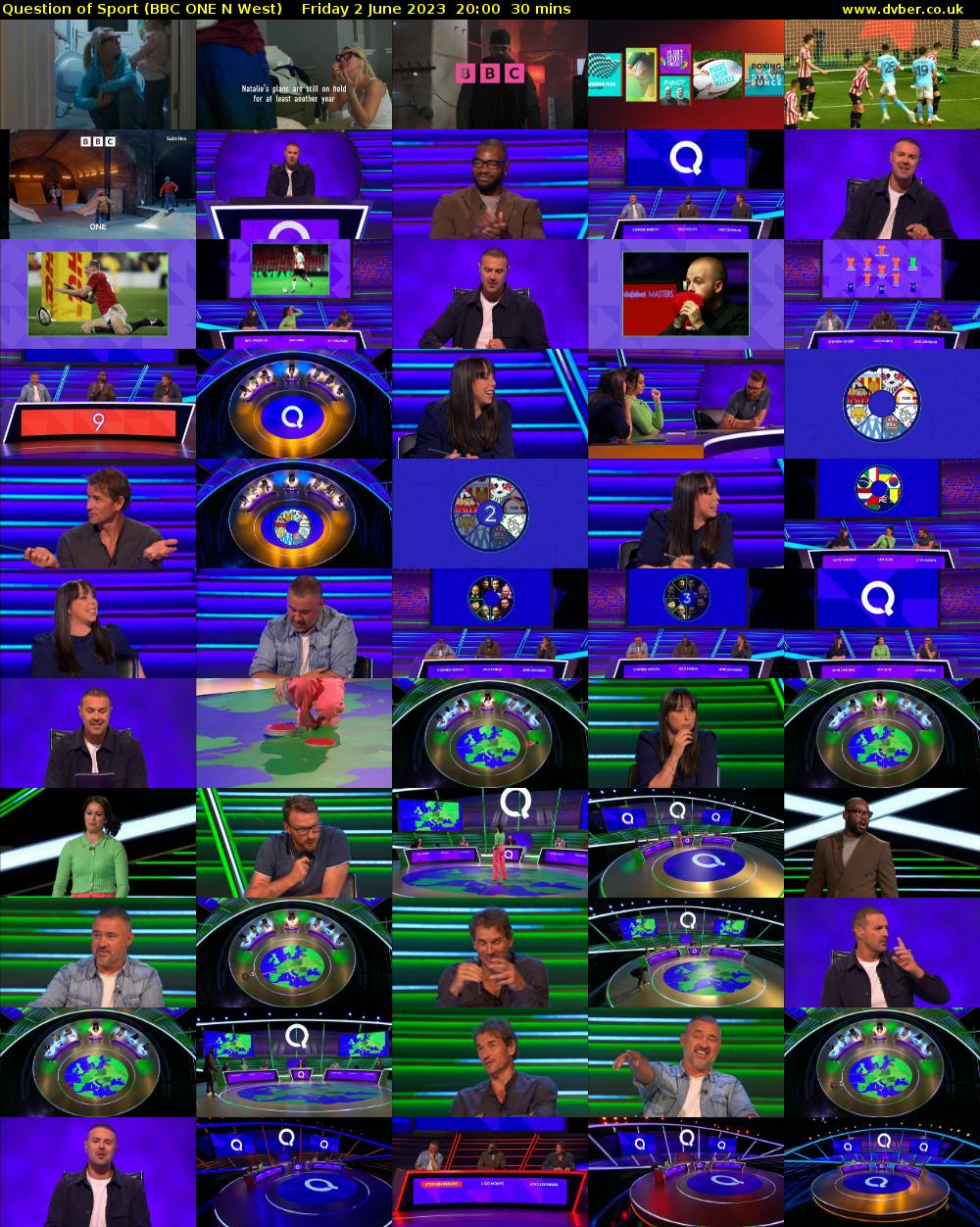 Question of Sport (BBC ONE N West) Friday 2 June 2023 20:00 - 20:30