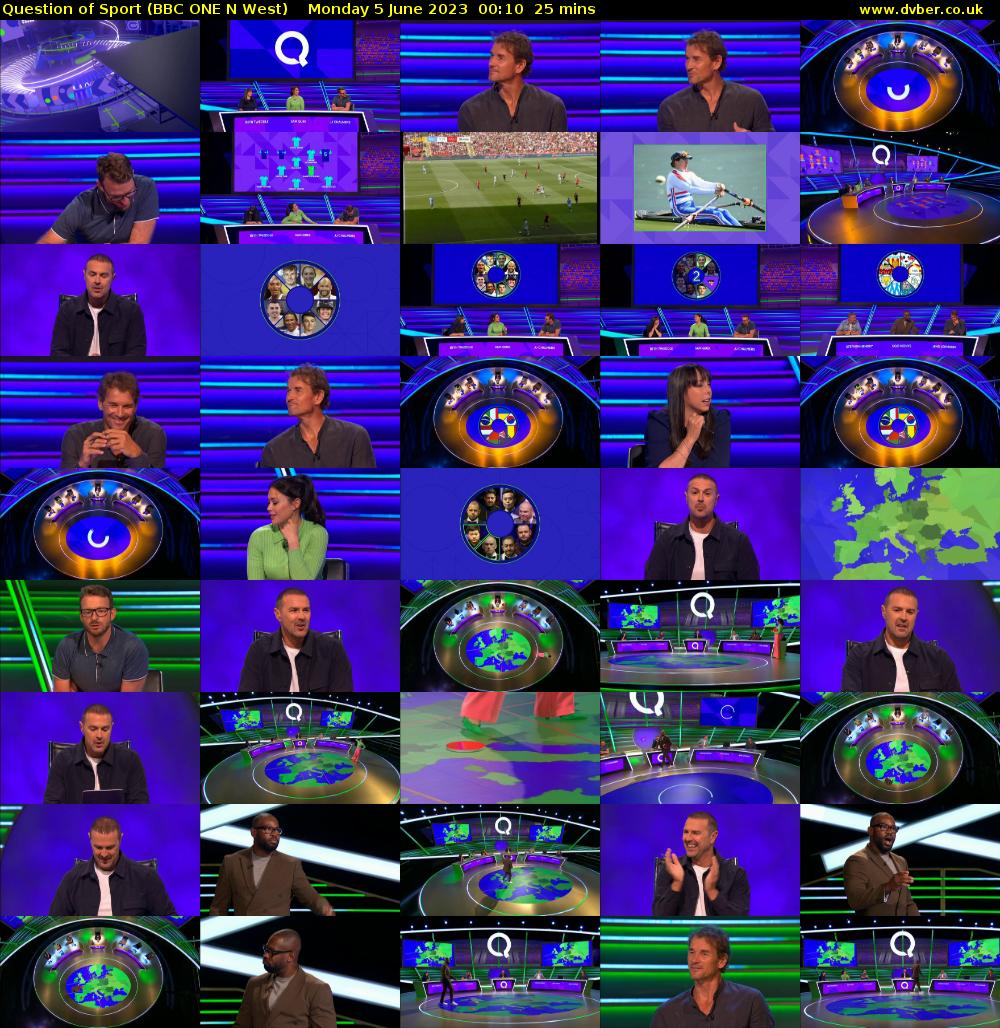 Question of Sport (BBC ONE N West) Monday 5 June 2023 00:10 - 00:35