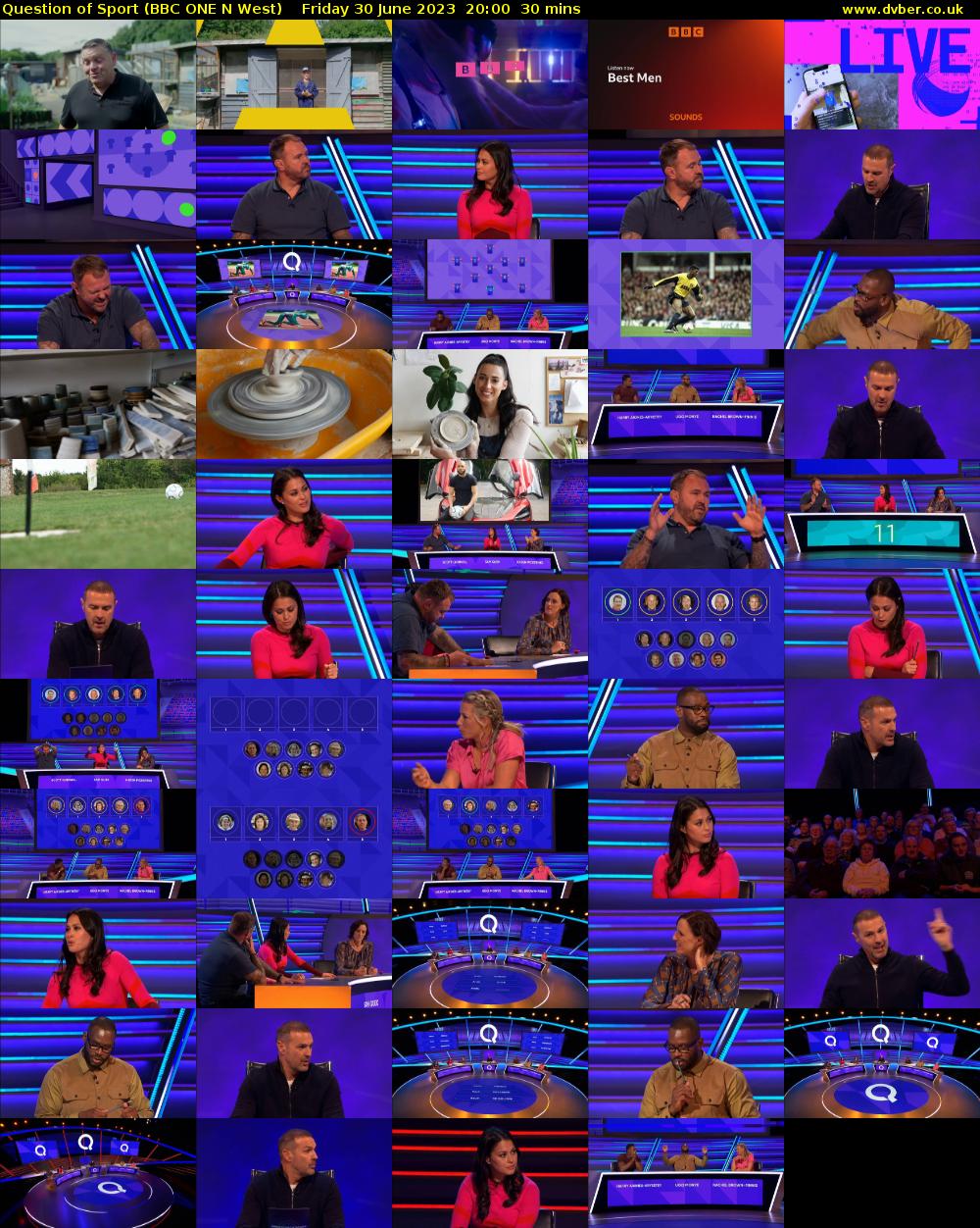 Question of Sport (BBC ONE N West) Friday 30 June 2023 20:00 - 20:30