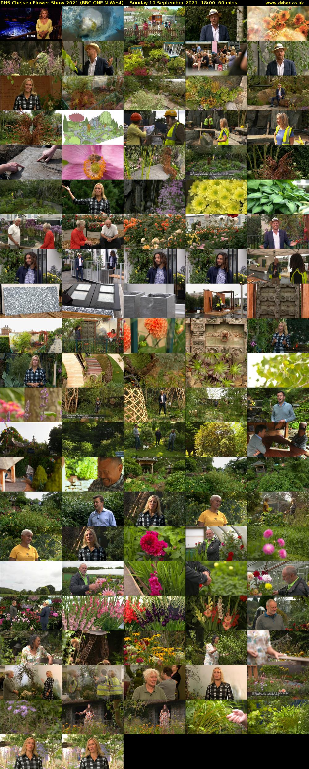RHS Chelsea Flower Show 2021 (BBC ONE N West) Sunday 19 September 2021 18:00 - 19:00