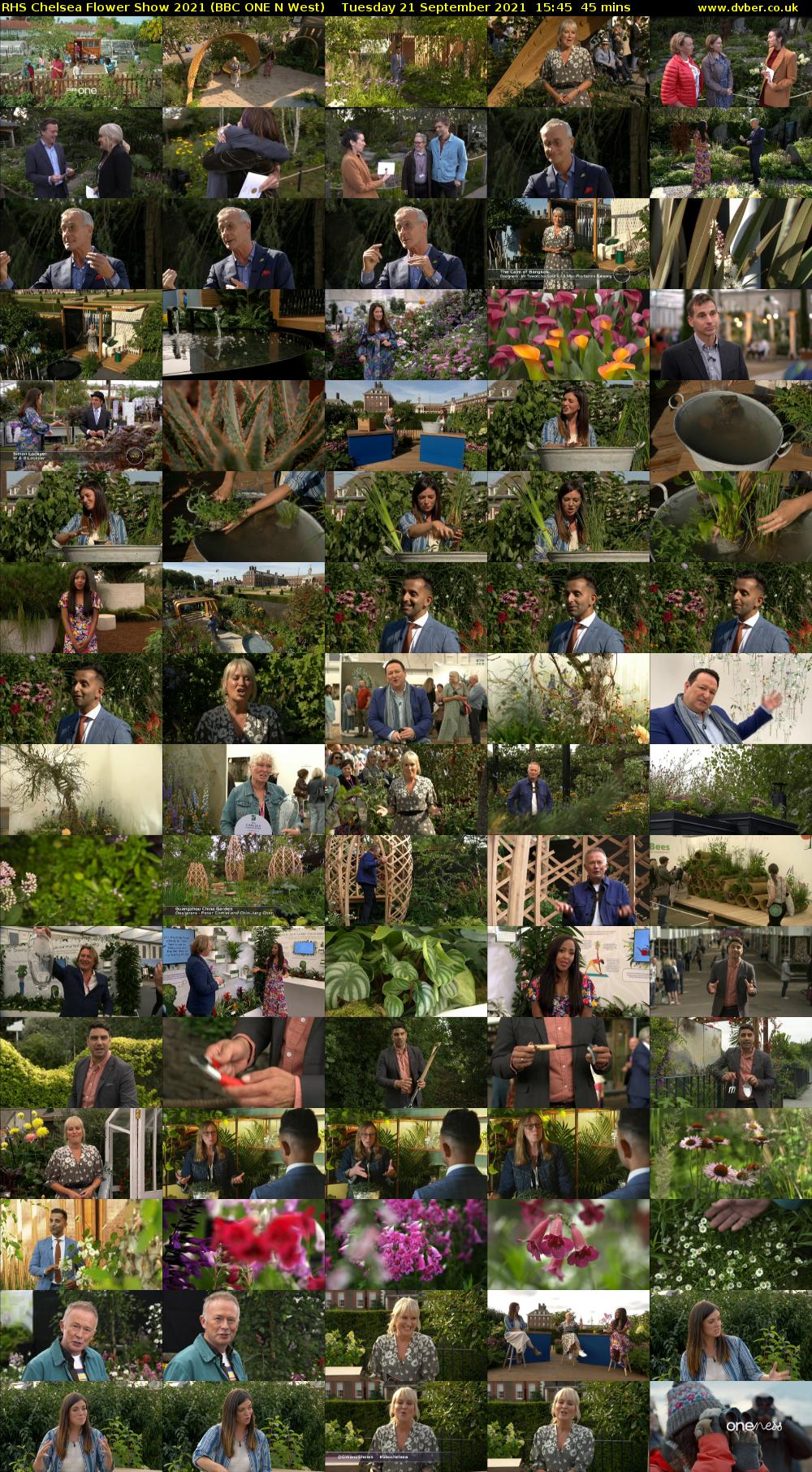 RHS Chelsea Flower Show 2021 (BBC ONE N West) Tuesday 21 September 2021 15:45 - 16:30