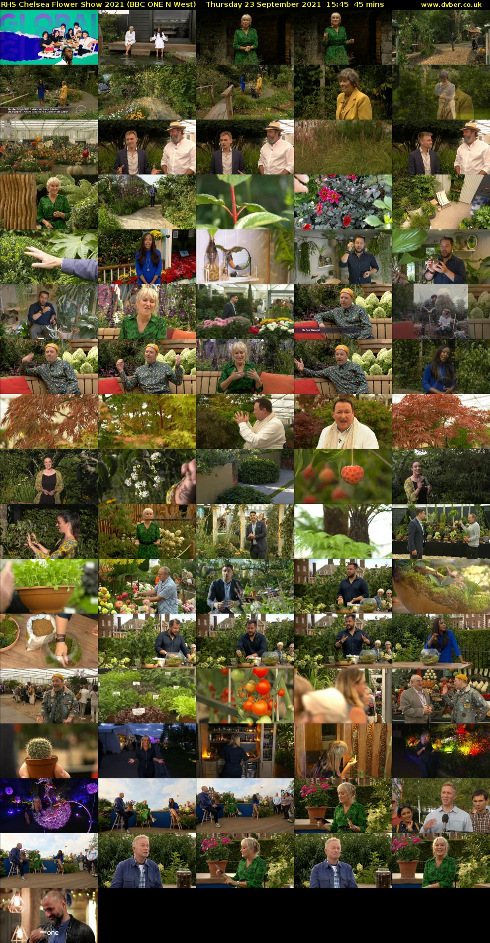 RHS Chelsea Flower Show 2021 (BBC ONE N West) Thursday 23 September 2021 15:45 - 16:30