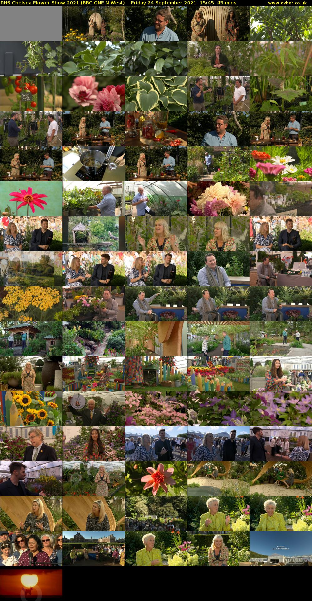 RHS Chelsea Flower Show 2021 (BBC ONE N West) Friday 24 September 2021 15:45 - 16:30