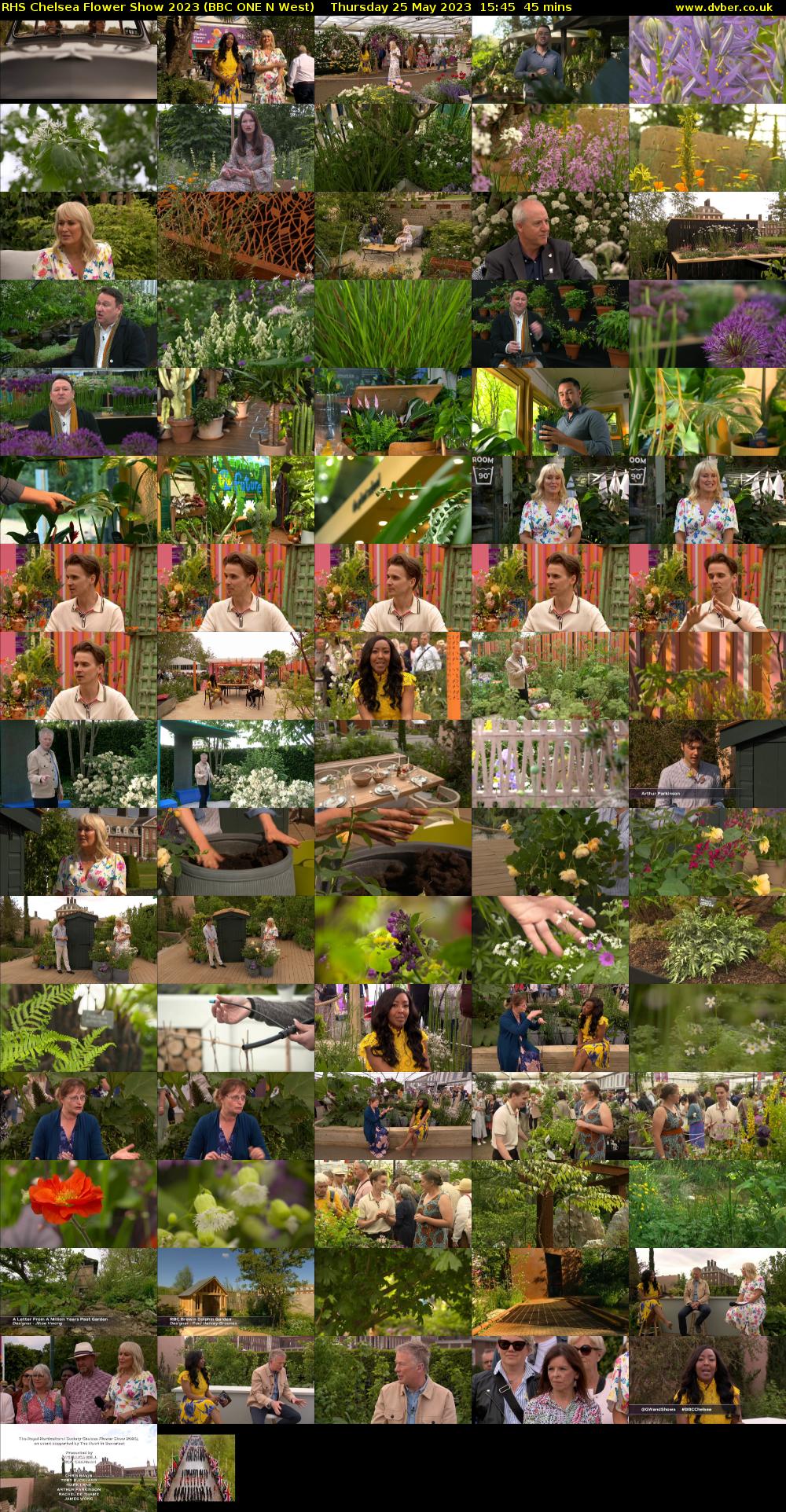 RHS Chelsea Flower Show 2023 (BBC ONE N West) Thursday 25 May 2023 15:45 - 16:30