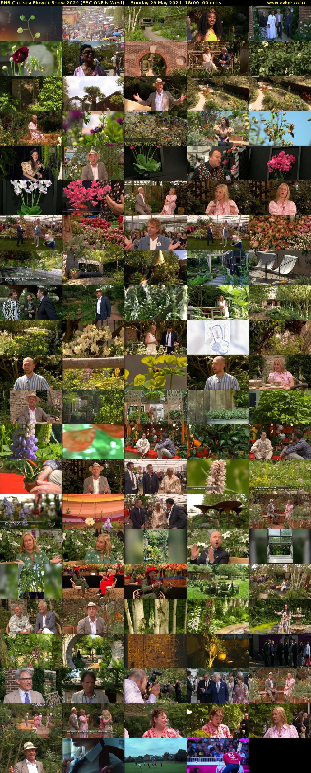 RHS Chelsea Flower Show 2024 (BBC ONE N West) Sunday 26 May 2024 18:00 - 19:00