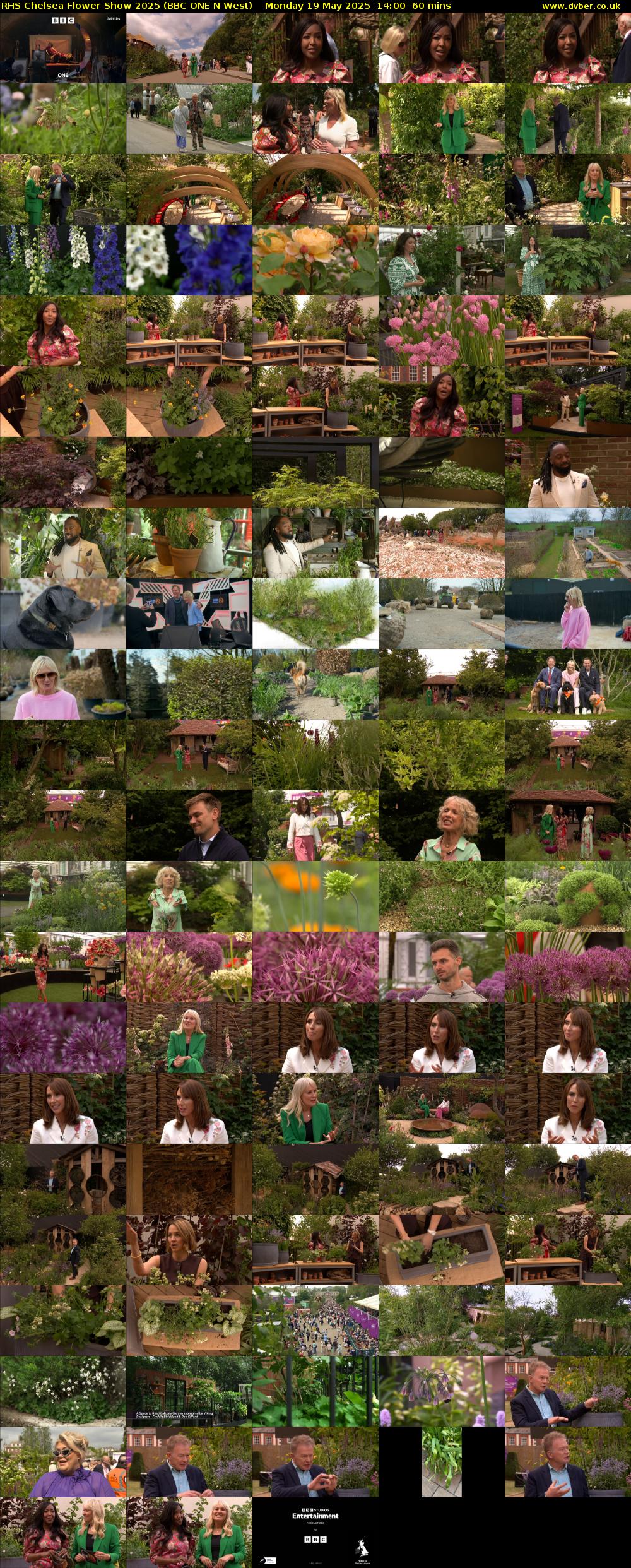 RHS Chelsea Flower Show 2025 (BBC ONE N West) Monday 19 May 2025 14:00 - 15:00