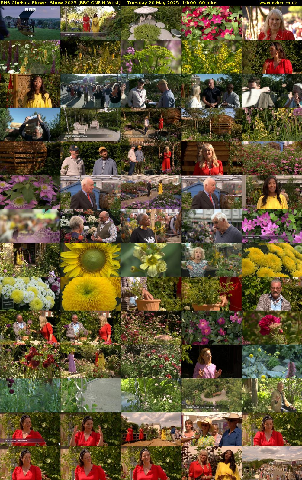 RHS Chelsea Flower Show 2025 (BBC ONE N West) Tuesday 20 May 2025 14:00 - 15:00