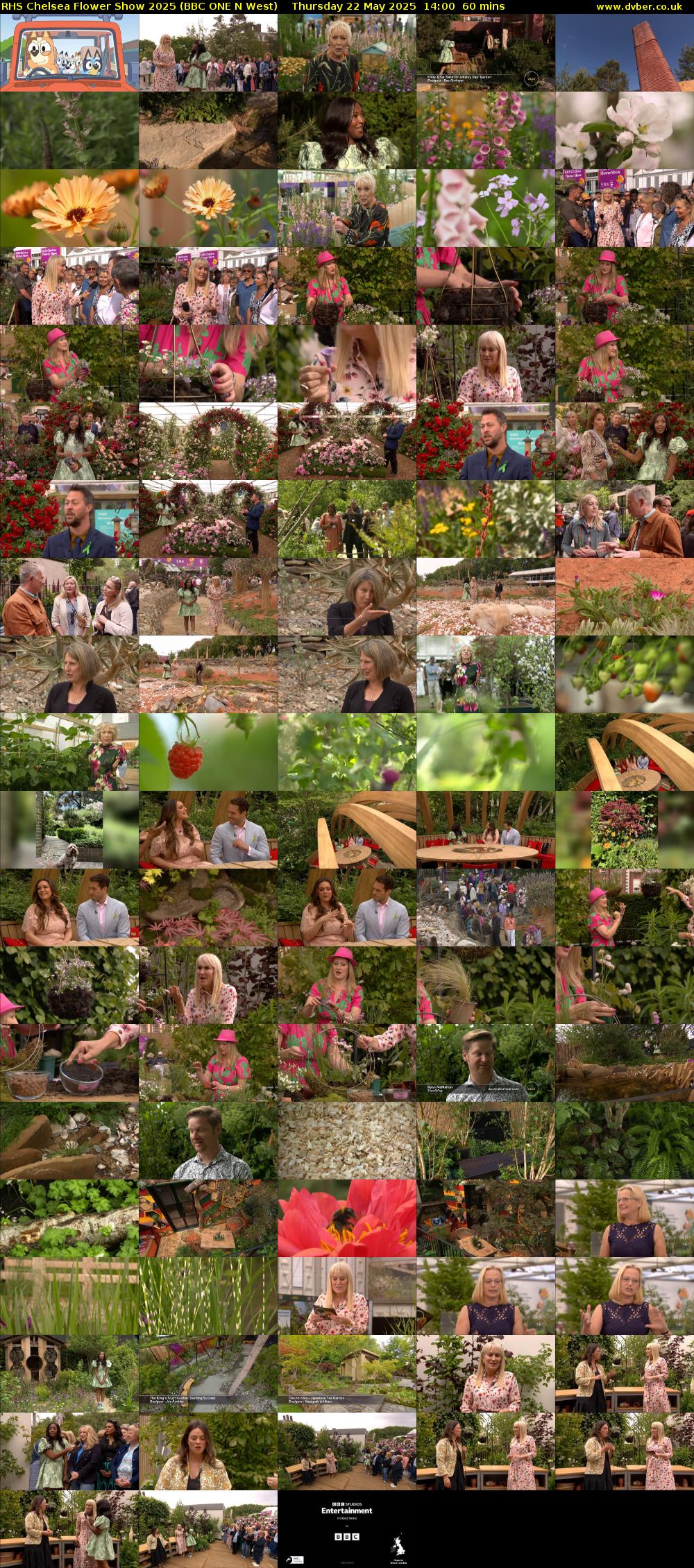 RHS Chelsea Flower Show 2025 (BBC ONE N West) Thursday 22 May 2025 14:00 - 15:00