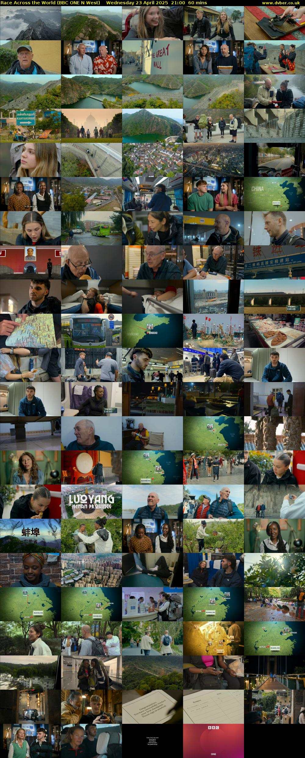 Race Across the World (BBC ONE N West) Wednesday 23 April 2025 21:00 - 22:00