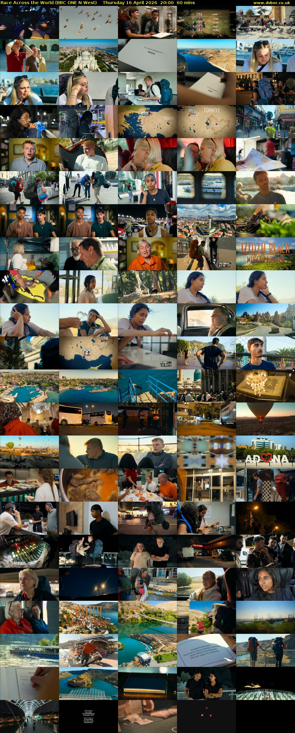 Race Across the World (BBC ONE N West) Thursday 16 April 2026 20:00 - 21:00