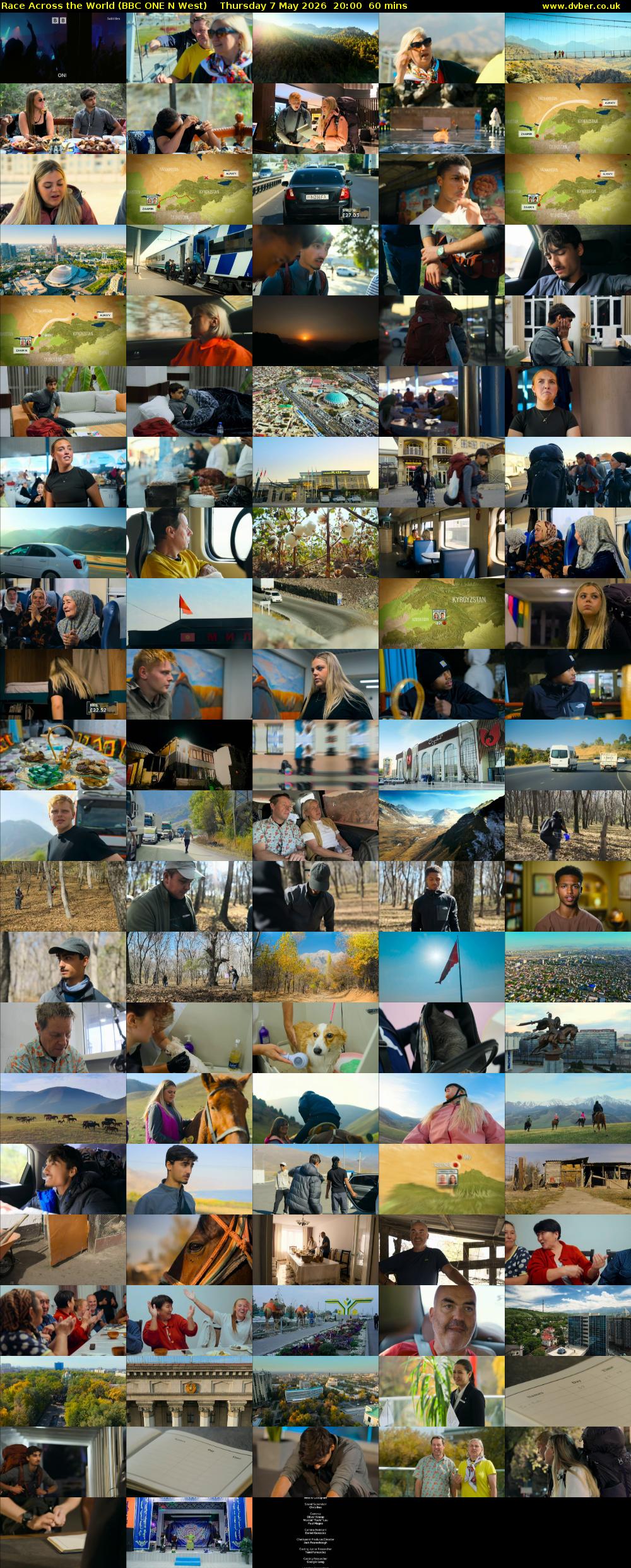 Race Across the World (BBC ONE N West) Thursday 7 May 2026 20:00 - 21:00
