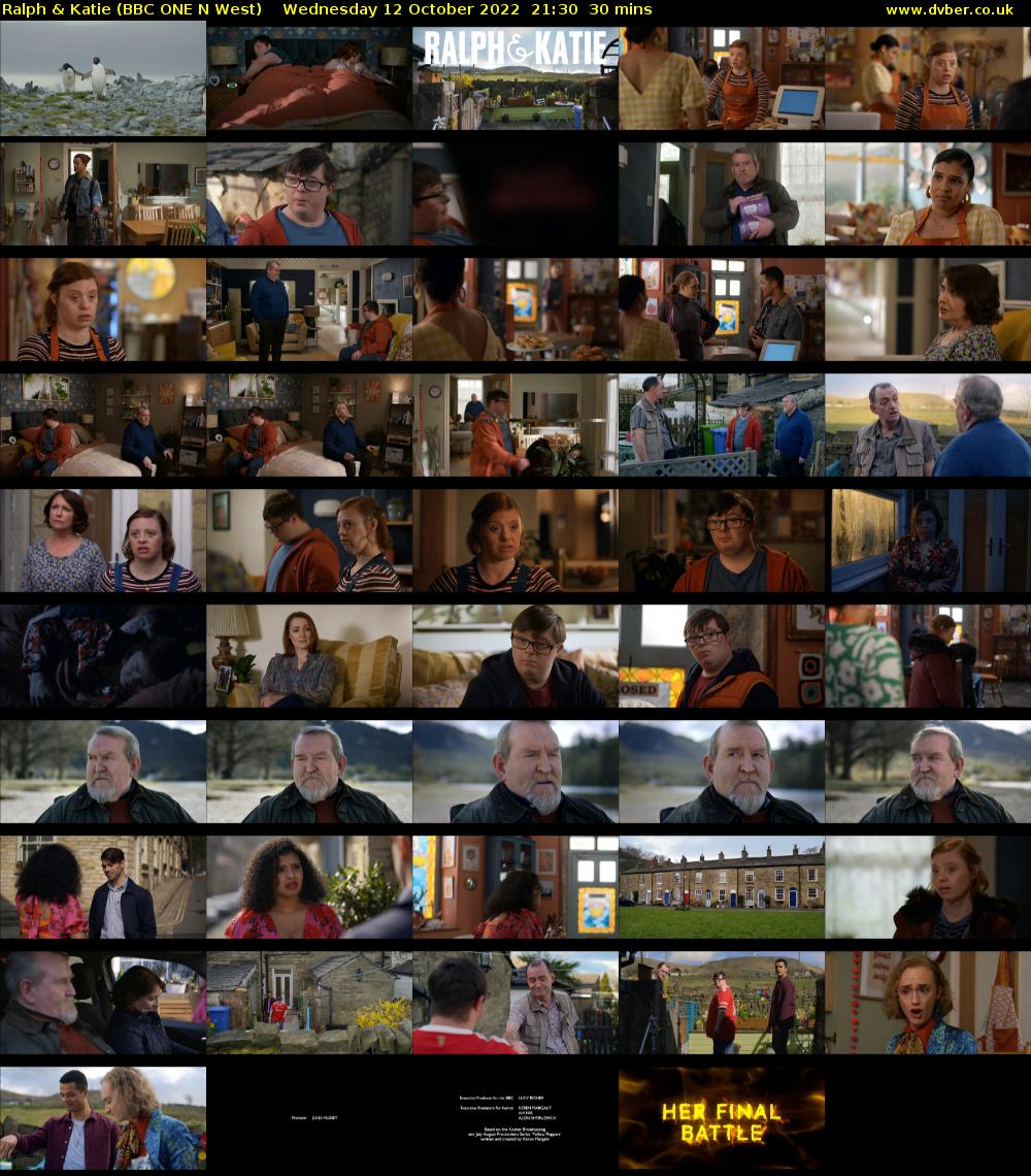 Ralph & Katie (BBC ONE N West) Wednesday 12 October 2022 21:30 - 22:00