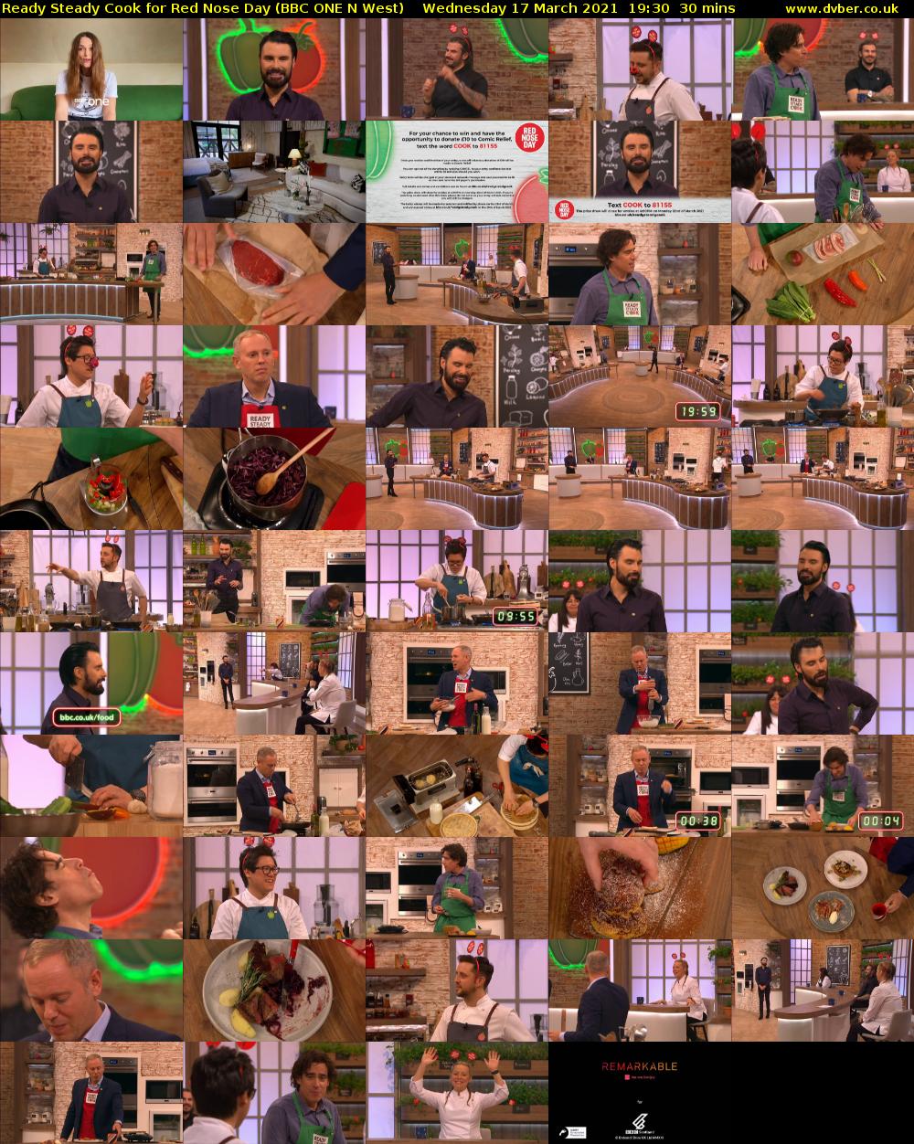 Ready Steady Cook for Red Nose Day (BBC ONE N West) Wednesday 17 March 2021 19:30 - 20:00
