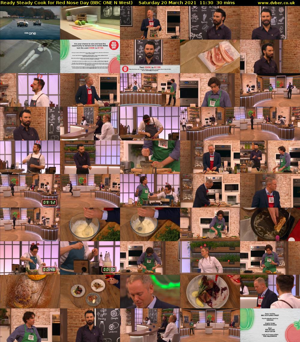 Ready Steady Cook for Red Nose Day (BBC ONE N West) Saturday 20 March 2021 11:30 - 12:00