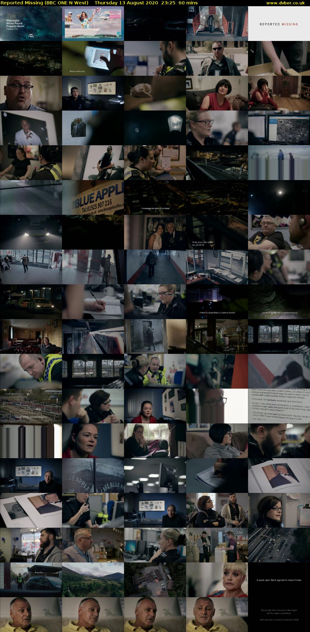 Reported Missing (BBC ONE N West) Thursday 13 August 2020 23:25 - 00:25
