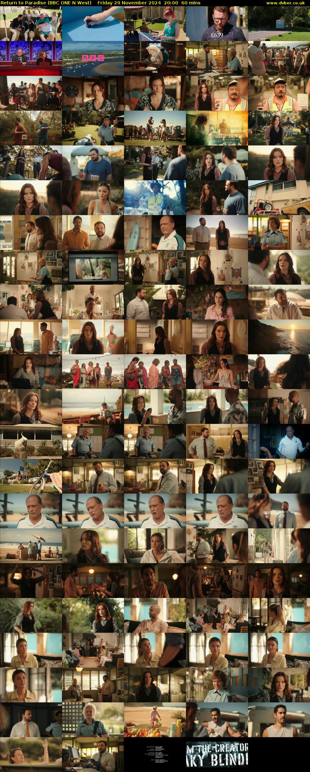 Return to Paradise (BBC ONE N West) Friday 29 November 2024 20:00 - 21:00