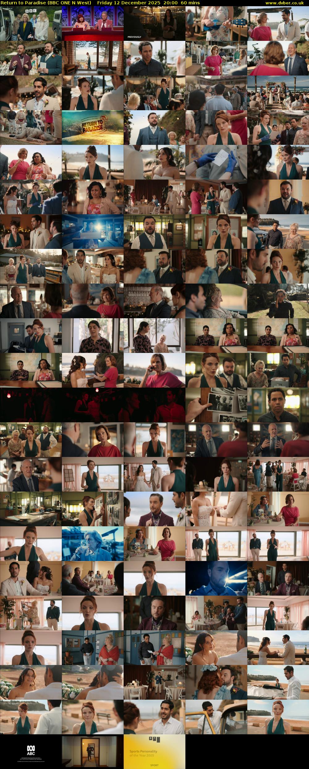 Return to Paradise (BBC ONE N West) Friday 12 December 2025 20:00 - 21:00