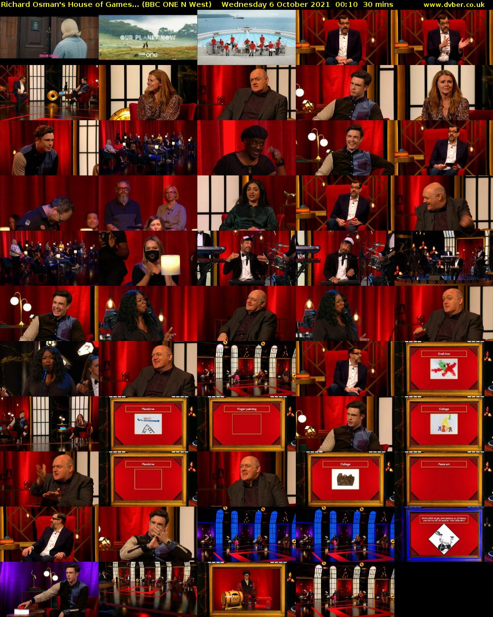 Richard Osman's House of Games... (BBC ONE N West) Wednesday 6 October 2021 00:10 - 00:40