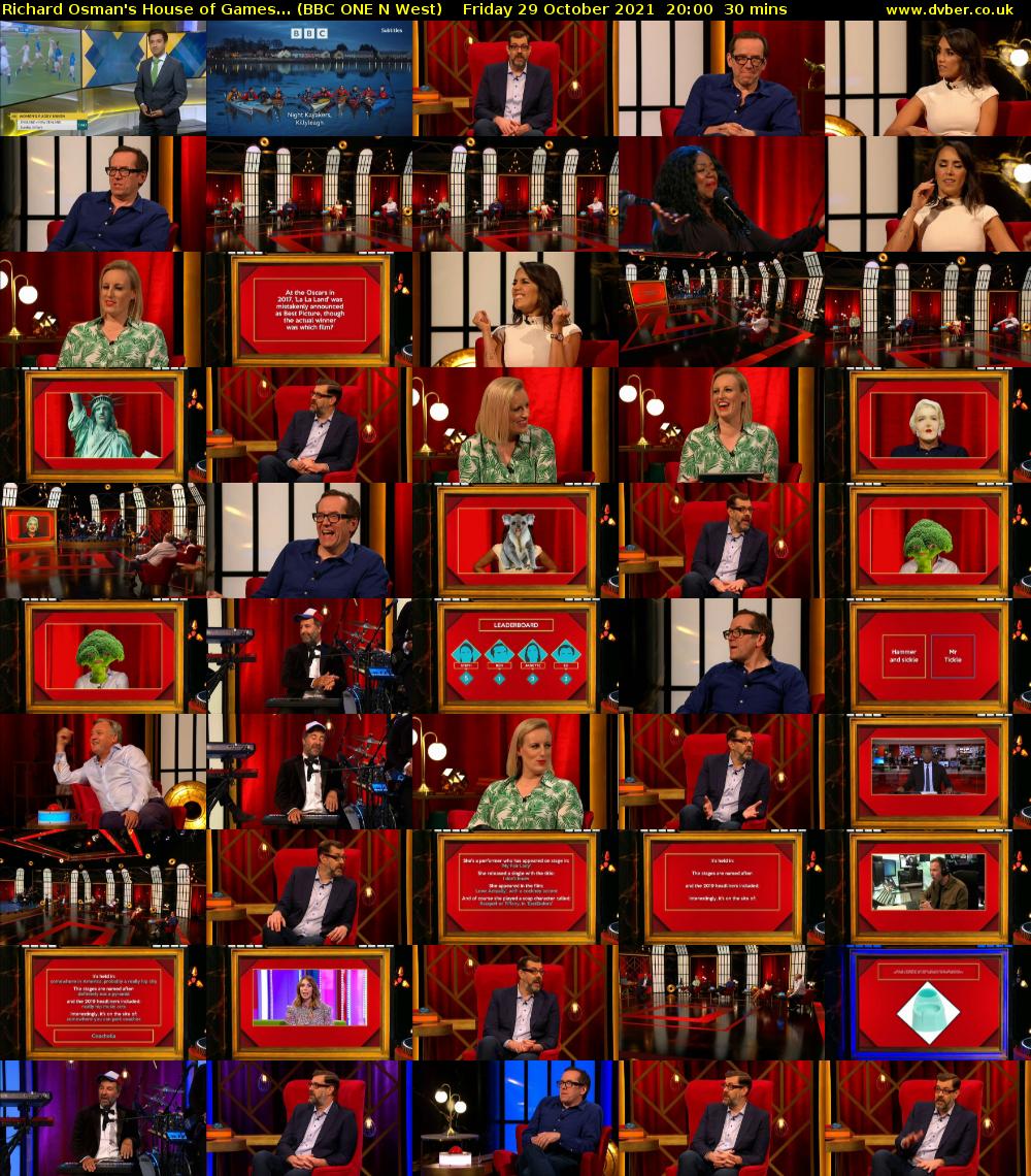 Richard Osman's House of Games... (BBC ONE N West) Friday 29 October 2021 20:00 - 20:30